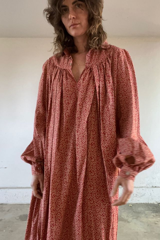 1960s Antique Calico Smock Dress Selected by Market Vintage Free People