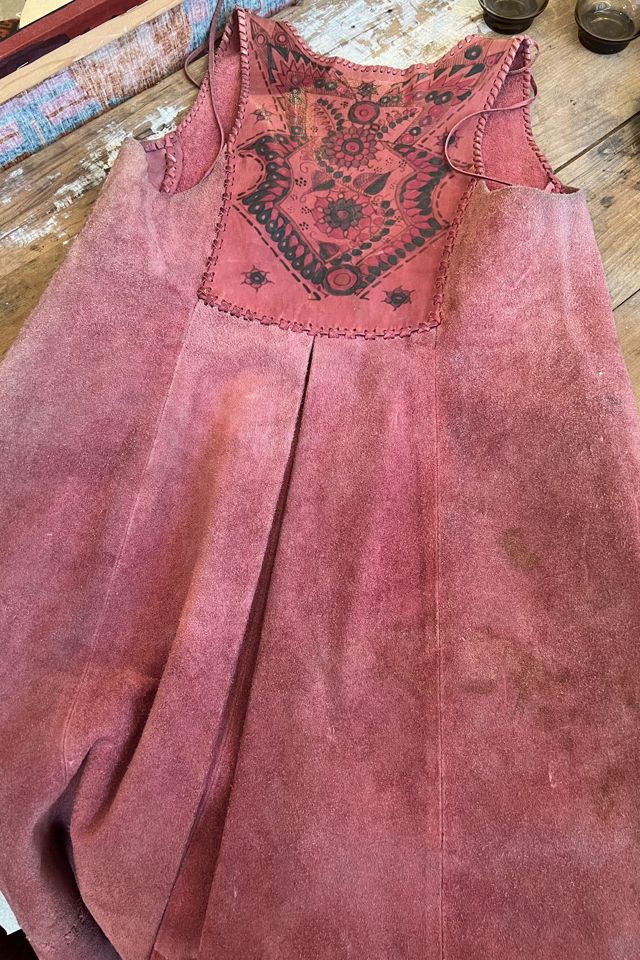 1970s CHAR Hand Painted Suede Vest Selected by Market Vintage #3