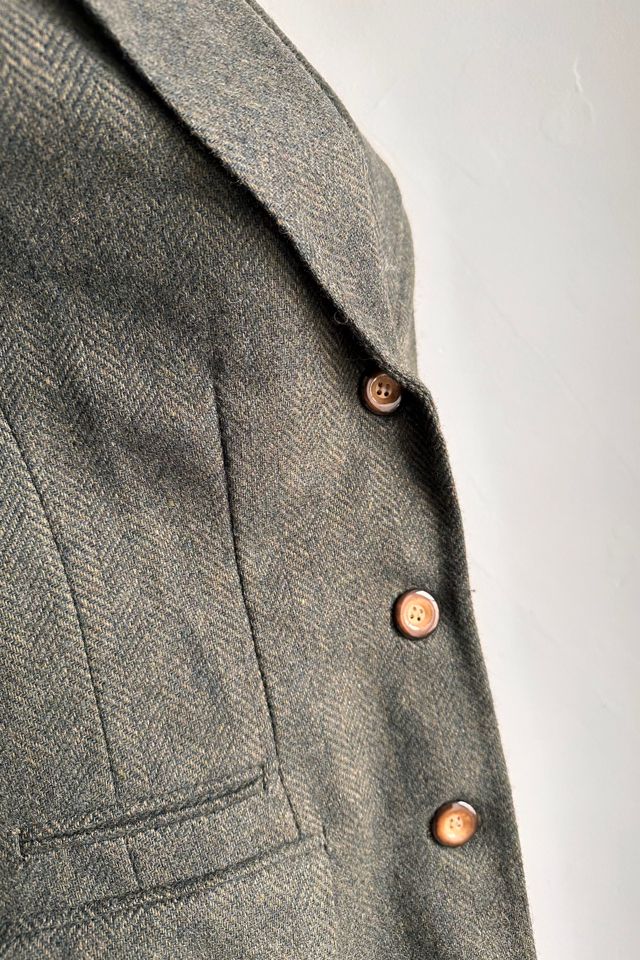 Vintage Green Tweed Midi Blazer Selected by KA.TL.AK #2