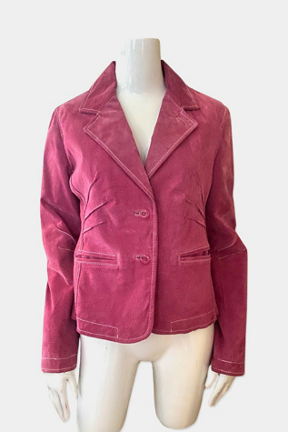 Y2K Pink Suede Wilsons Shrunken Fit Jacket Selected By Y2K Pink Suede Wilsons Shrunken Fit Jacket Selected By