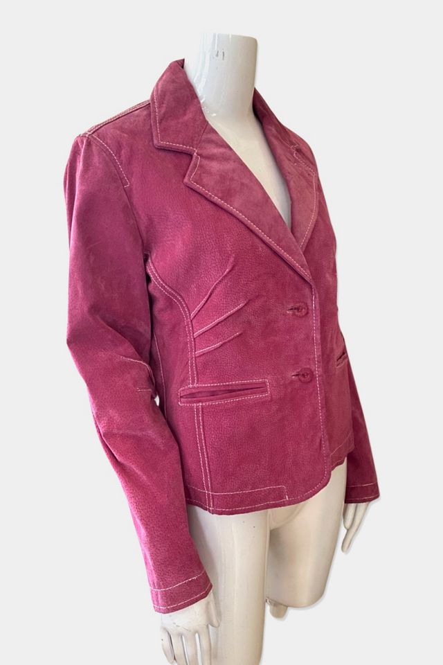 Y2K Pink Suede Wilsons Shrunken Fit Jacket Selected By Ritual Vintage #1