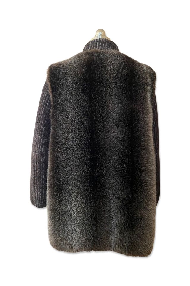 1970s Faux Fur and Knit Winter Jacket Selected By Ritual Vintage #2