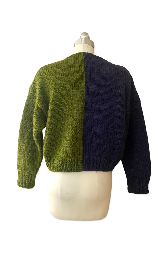 1990s Hand Knit Two Tone Sweater. Selected By Ritual Vintage #2
