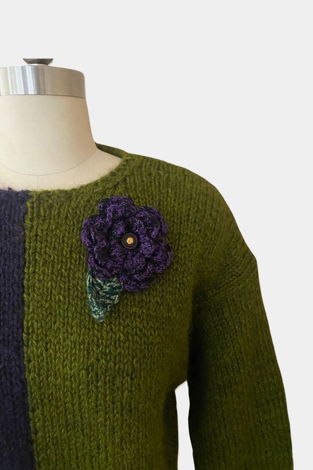 1990s Hand Knit Two Tone Sweater. Selected By Ritual Vintage #3