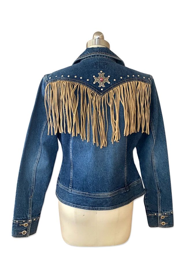 1990s Western Fringe Denim Jacket Selected By Ritual Vintage