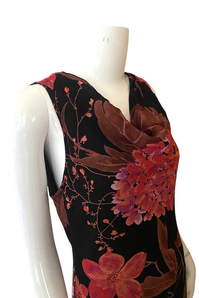 1990s Floral Bias Cut Midi Dress Selected By Ritual Vintage #3