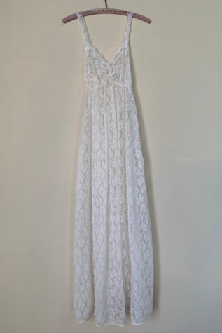 Vintage 1970s Sheer Lace Slip Dress Selected by SharpLilTeeth | Free People