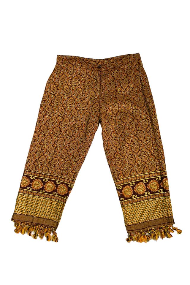 Vintage 1990s Brocade Fringed Hem Pants Selected by SharpLilTeeth