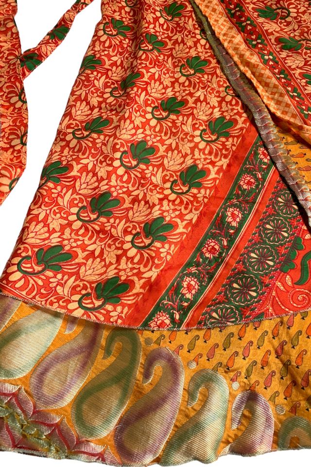 Vintage 1990s Silk Wrap Skirt Selected by SharpLilTeeth #1