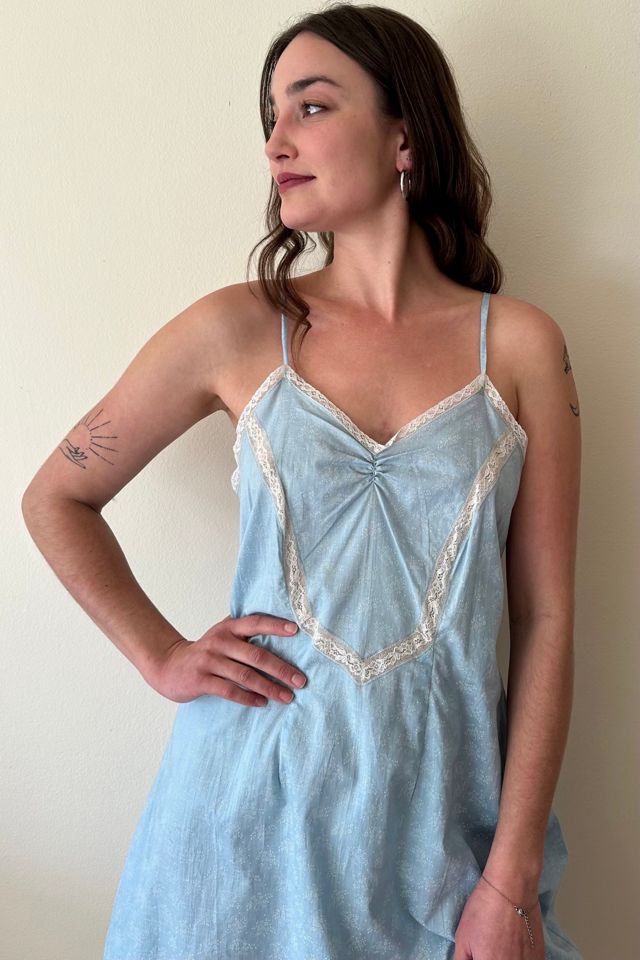 Vintage Italian Ditsy Printed Cotton Slip Dress Selected by Picky Jane ...