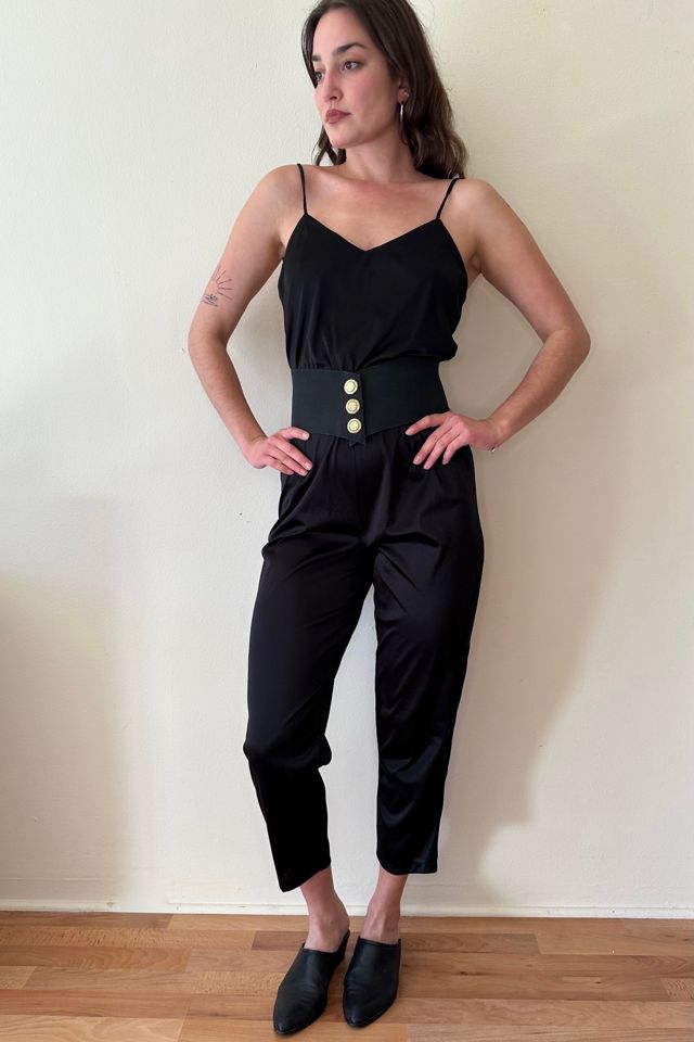 Vintage Black Pull On Style Jumpsuit Selected by Picky Jane