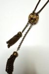 Vintage Gold Tone Chain and Red Glass Bolo Tie Selected by Cherry