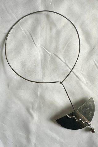 1970s Mesopotamic Half Sphere Modernist Choker Selected by Cherry