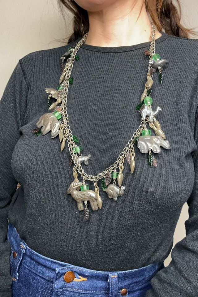1980s Silver Animal Charm Chain Belt Selected by Cherry #3