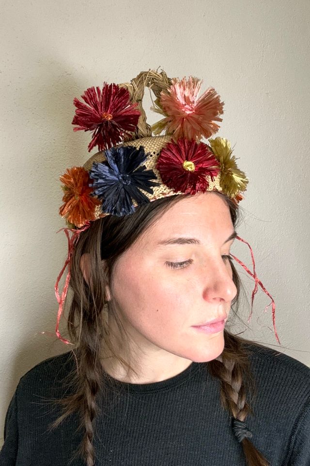 1960s Exotic Straw Hat Selected by Cherry #1