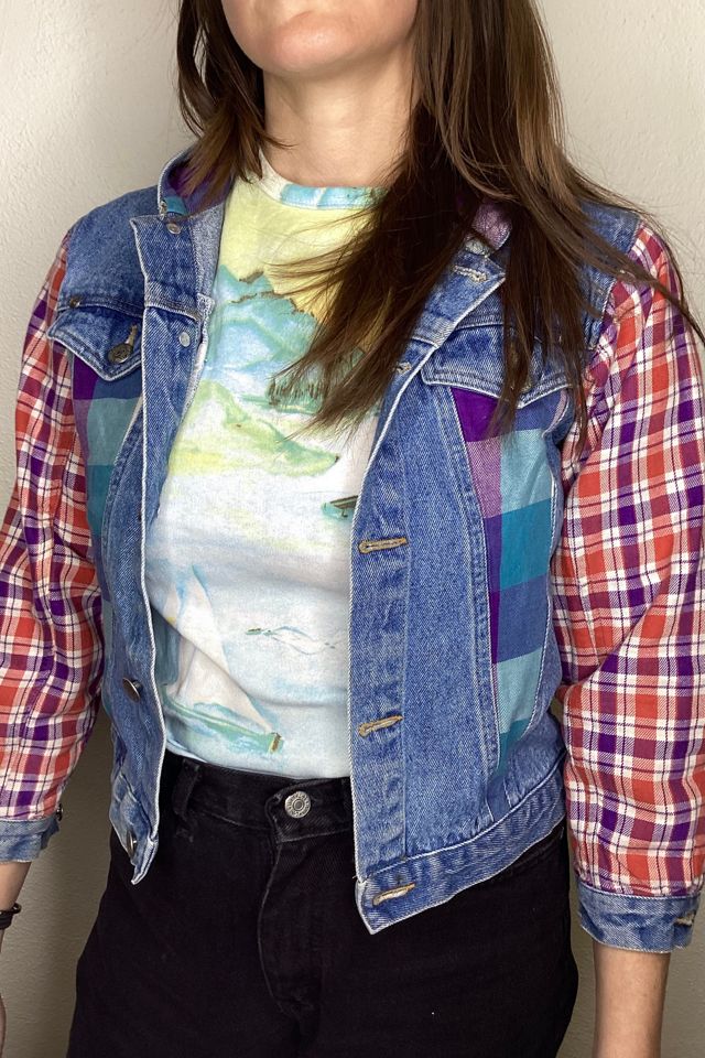 geremia Italy製 HBT Flannel Double JKT DOUBLE FRONT SHIRT - CREAM/LIGHT BLUE PLAID – R13
