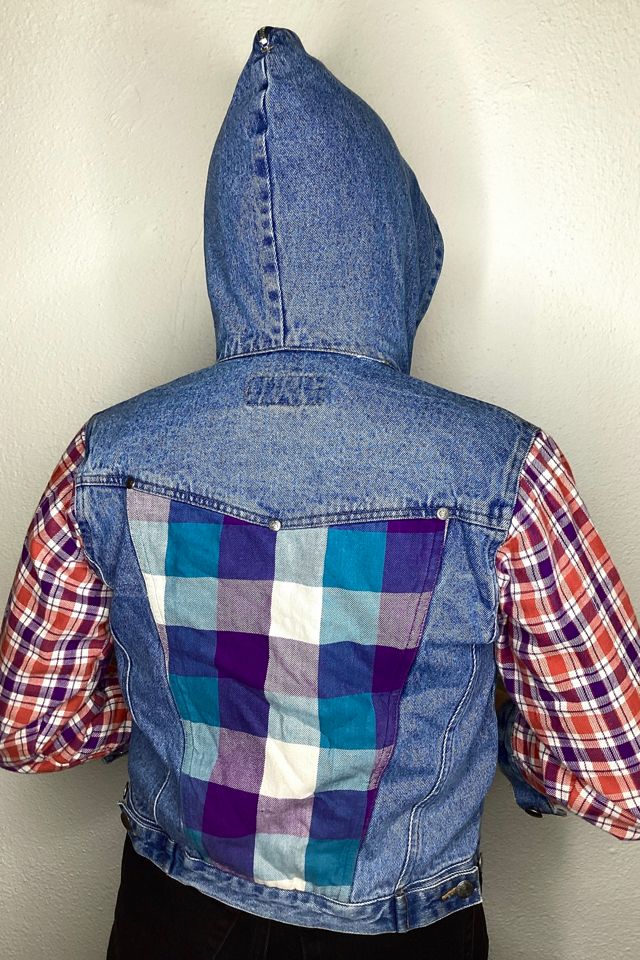 1990s Grunge Denim and Flannel Jacket Selected by Cherry #2