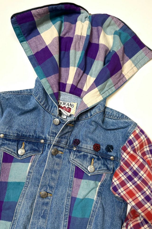 1990s Grunge Denim and Flannel Jacket Selected by Cherry #3