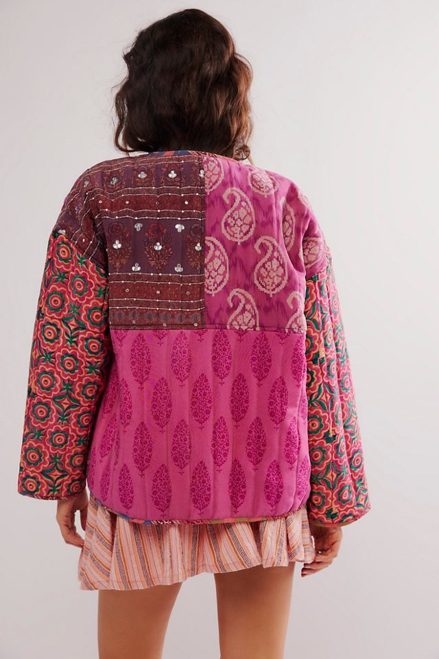 Saks Quilted Silk Jacket #1