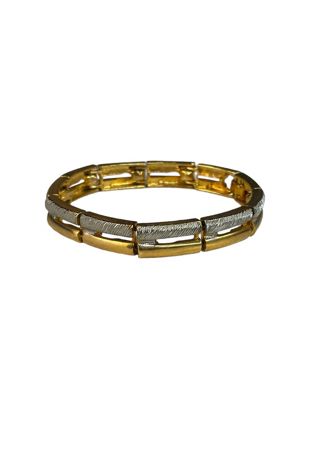 Vintage Gold And Silver Links Bracelet Selected By Ankh By Racquel Vintage