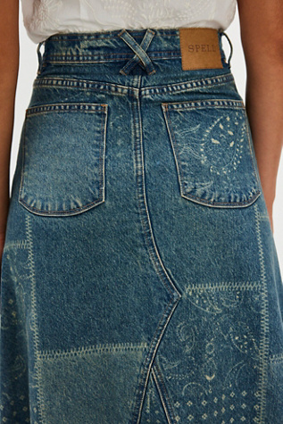 Spell Road Trip Denim Maxi Skirt