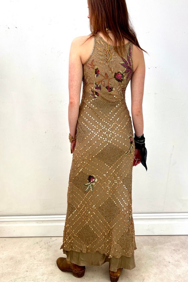 Vintage Hand Beaded Silk Dress Selected by Anna Corinna #1