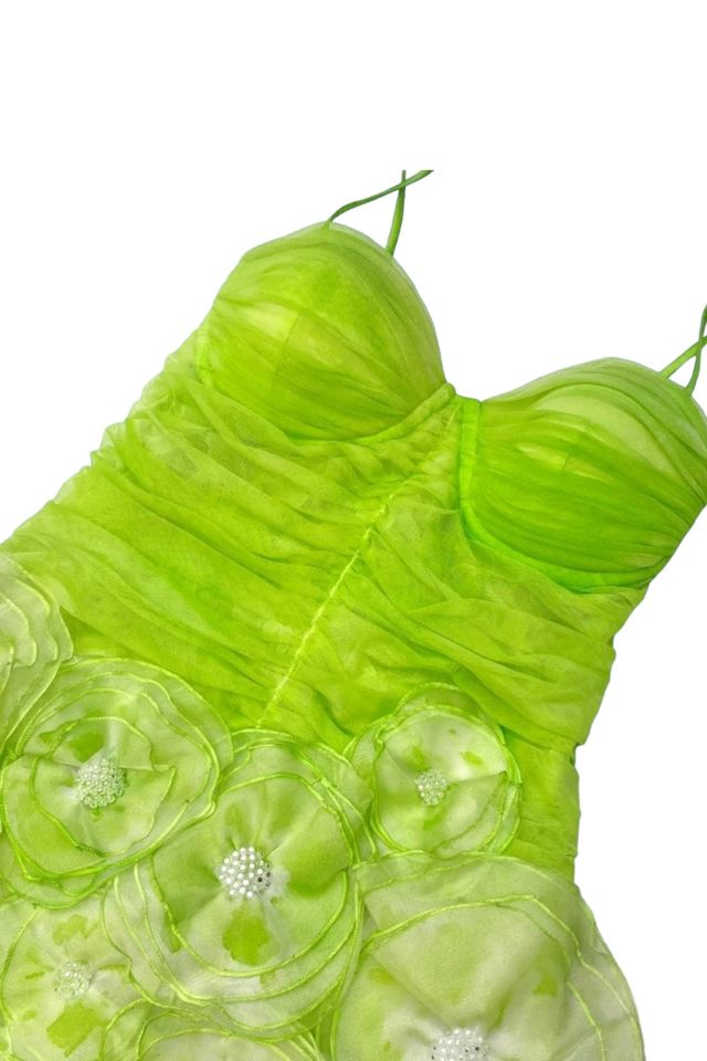Y2K Lime Green Garden Party Dress Selected by BusyLady Baca & The Goods #2
