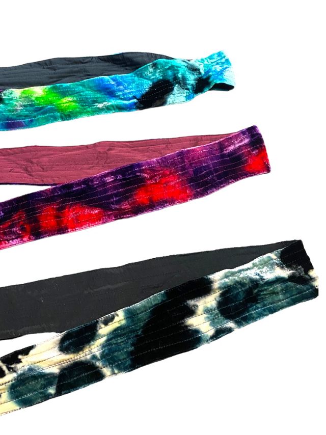1990s Vintage Silk Velvet Stitched Wrap Belt Selected by Busylady Baca & The Goods #1