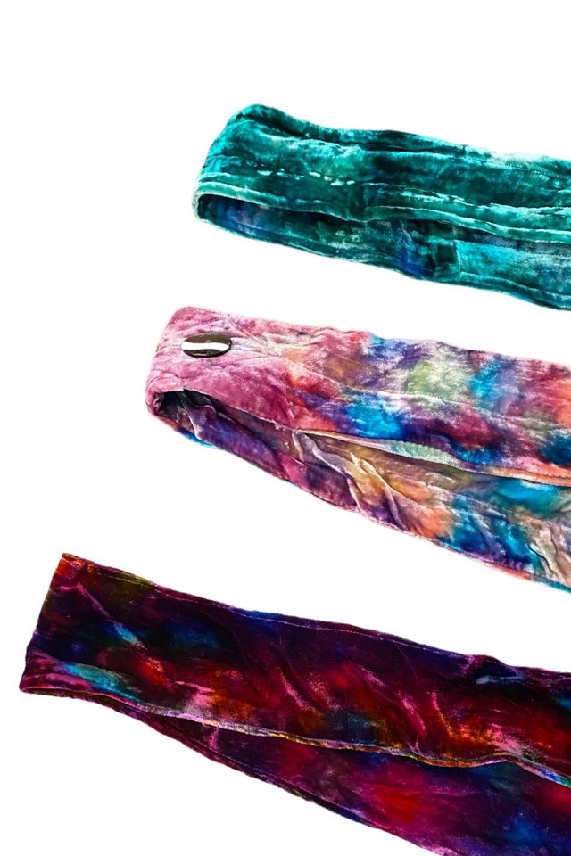 1990s Tie Dye Silk Velvet Wrap Belt Selected by Busylady Baca & The Goods #1