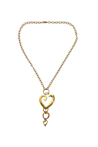 1990s Vintage Abstract Heart Necklace Selected by BusyLady Baca & The Goods