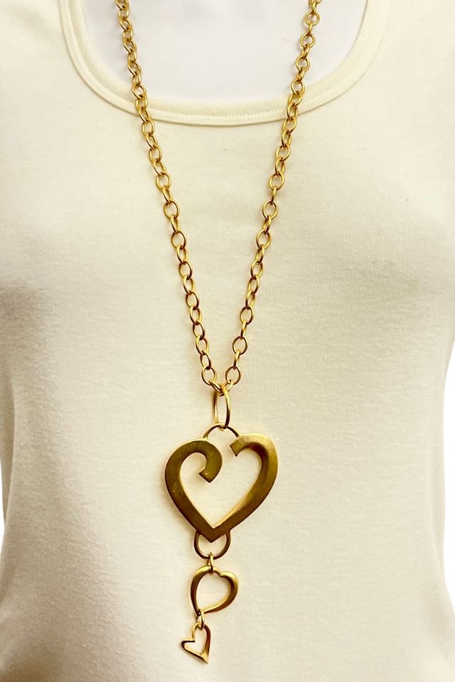 1990s Vintage Abstract Heart Necklace Selected by BusyLady Baca & The Goods #2