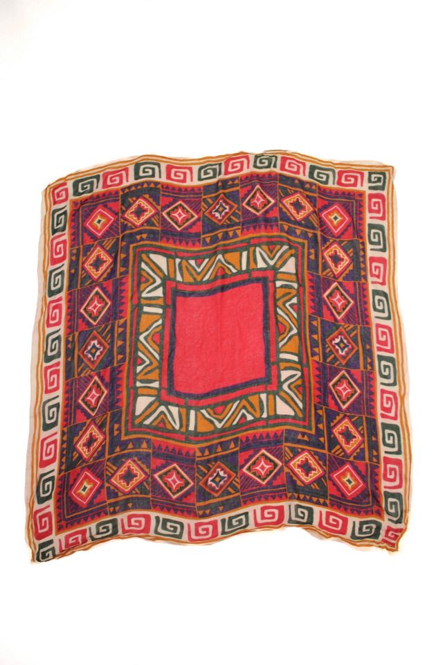 Vintage Southwestern Vibrant Cotton Tube Scarf Selected By Moons + Junes Vintage #2