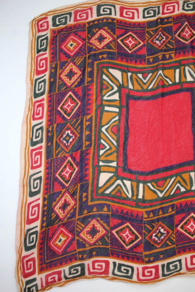 Vintage Southwestern Vibrant Cotton Tube Scarf Selected By Moons + Junes Vintage #3