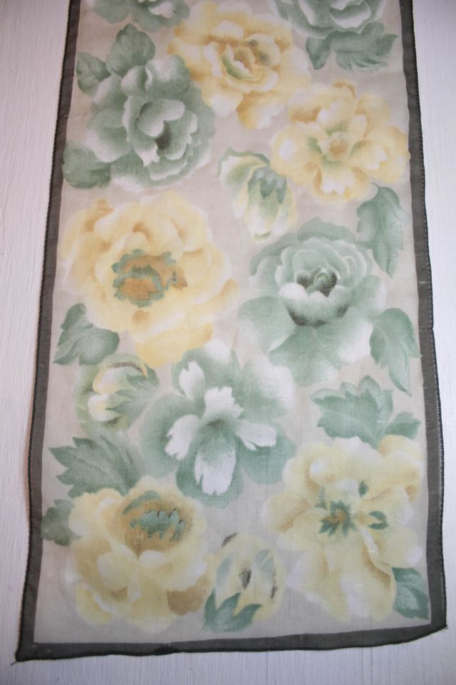 Vintage Rose Floral Silk Scarf Selected By Moons + Junes Vintage #3
