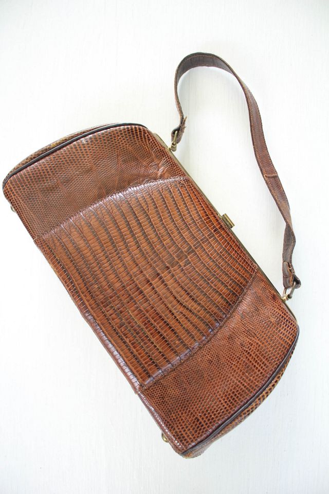 1950s Lizard Leather Hand Bag Selected By Moons + Junes Vintage #1