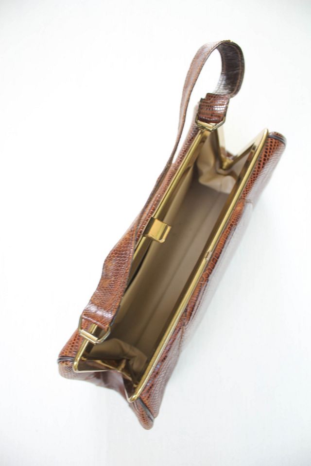1950s Lizard Leather Hand Bag Selected By Moons + Junes Vintage #3