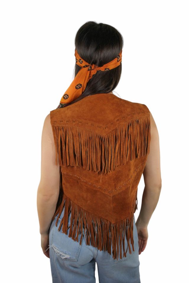 1970s Ms. Pioneer Western Fringe Suede Vest Selected By Moons + Junes Vintage #2