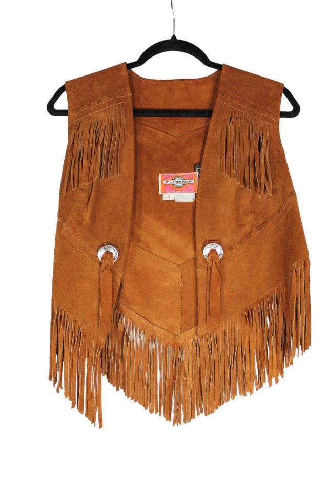 1970s Ms. Pioneer Western Fringe Suede Vest Selected By Moons + Junes Vintage #3