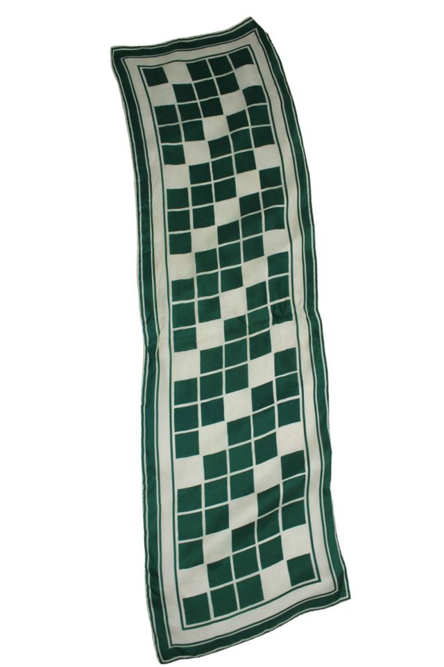 1980s Block Silk Scarf Selected By Moons + Junes Vintage #1