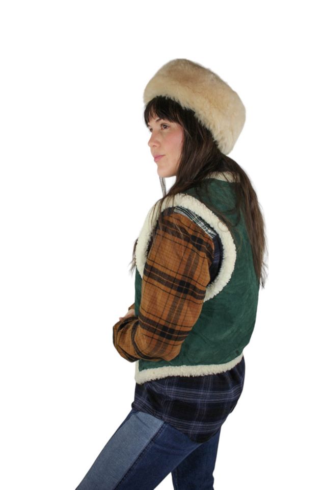 1970s Green Suede Sherpa Vest Selected By Moons + Junes Vintage #3