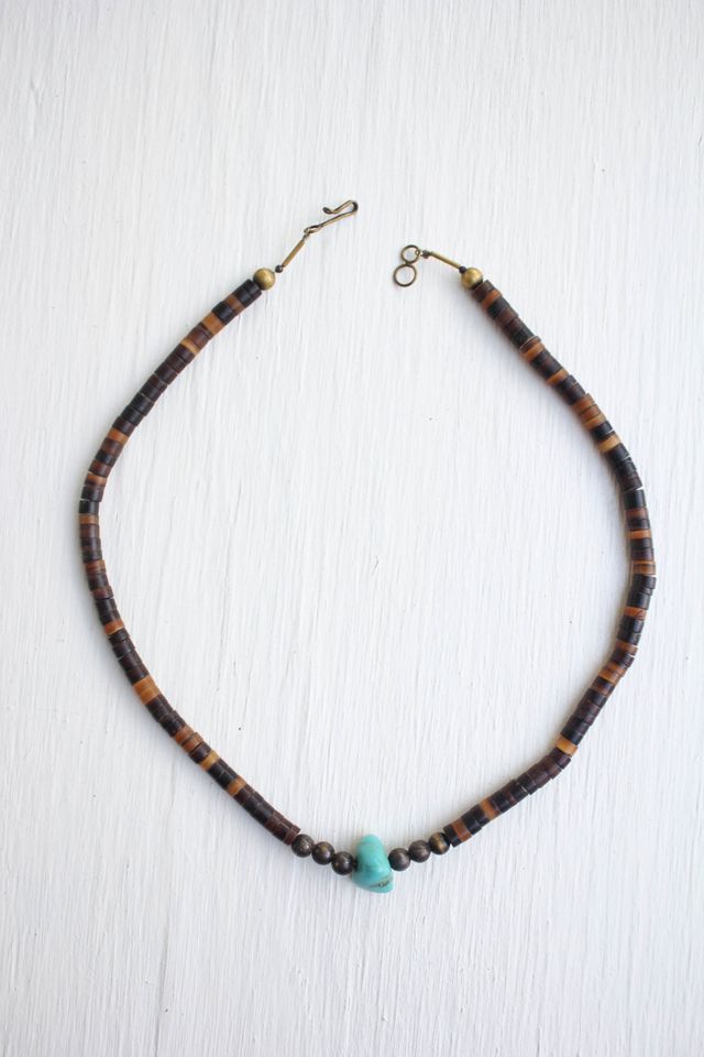 Vintage Turquoise Tigers Eye Beaded Necklace Selected By Moons + Junes Vintage #2