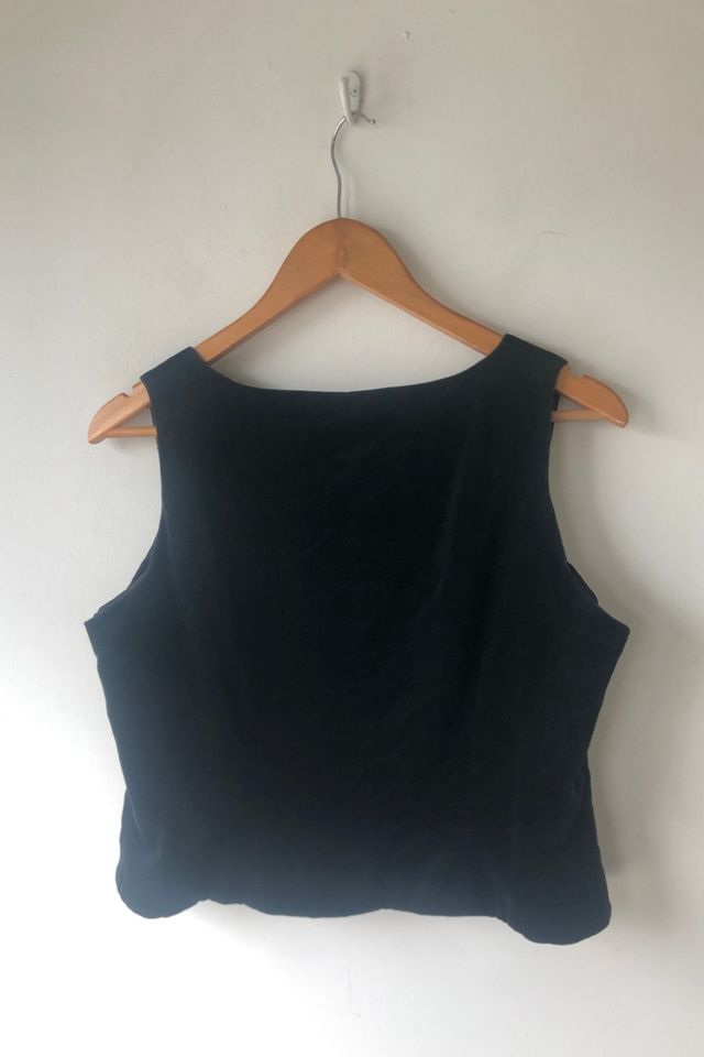 Vintage Laura Ashley Black Velvet Corset Vest Selected by The Curatorial Dept. #2