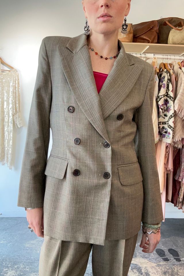 Vintage Bill Blass Brown Herringbone Pants Suit Selected by The Curatorial Dept. #1
