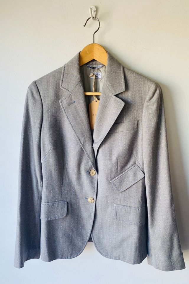 Vintage Paul Smith Blue Grey Wool Jacket Selected by The Curatorial Dept.