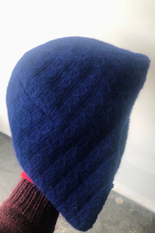 Raf Simons Blue Wool Angora Horse Helmet Hat Selected by The Curatorial Dept. #1