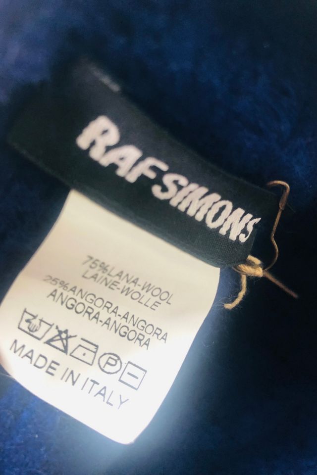 Raf Simons Blue Wool Angora Horse Helmet Hat Selected by The Curatorial Dept. #3