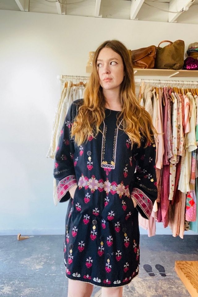 Ulla Johnson Black Dress w/ Embroidery and Coins Selected by The Curatorial Dept. #2