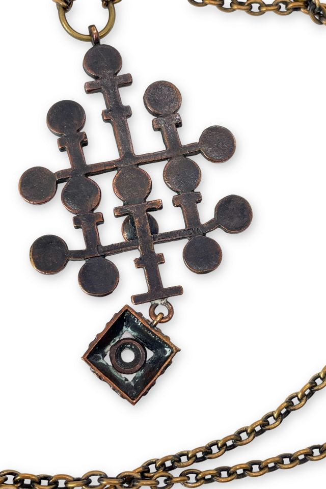 Vintage 70s Bronze Pentti Sarpaneva Brutalist Necklace Selected by MARMALADE #3