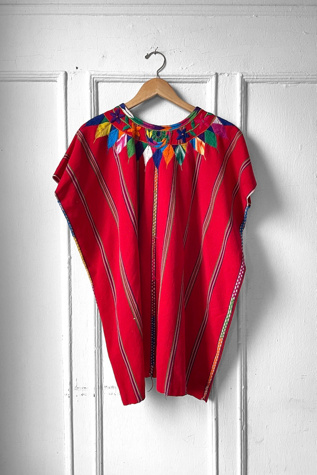 Vintage Woven Embroidered Huipil Top Selected by MARMALADE