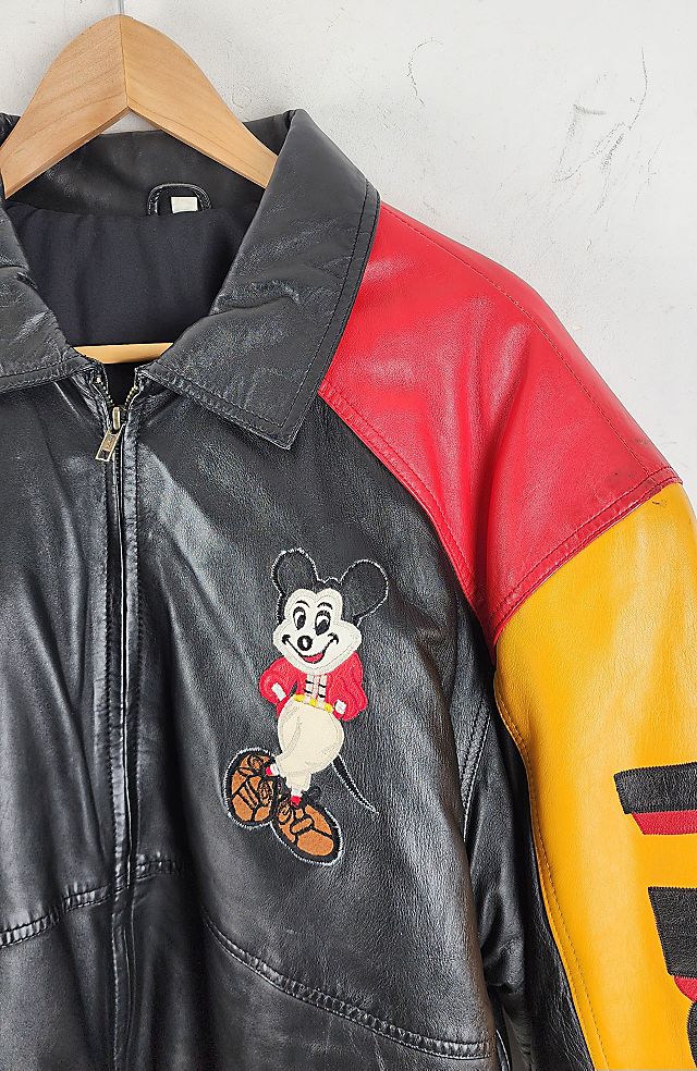 Vintage 90s Mickey Mouse Leather Jacket Selected By The Vintage 90s Mickey Mouse Leather Jacket Selected By The